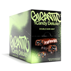Green product box labeled 'GIGANTIC Candy Deluxe' showing chocolate confections on the front.