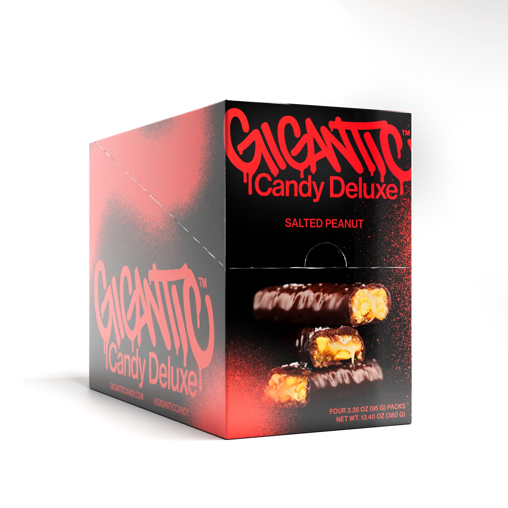 Image of Gigantic Salted Peanut display case in red and black packaging
