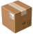 Cardboard box on a white background